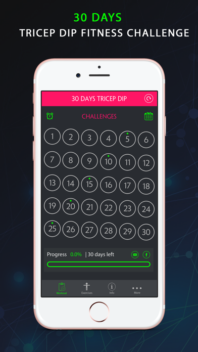 30 Day Tricep Dip Fitness Challenges Screenshots