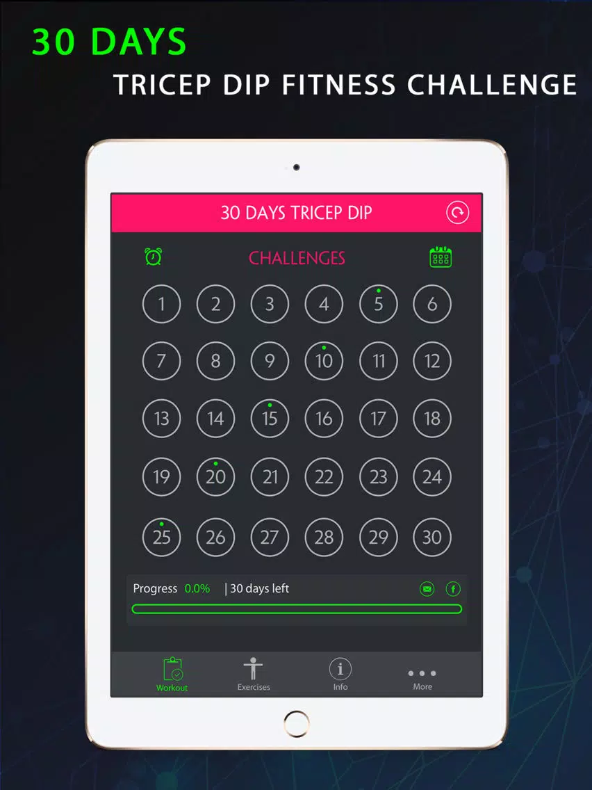 تصاویر 30 Day Tricep Dip Fitness Challenges Pro iPad