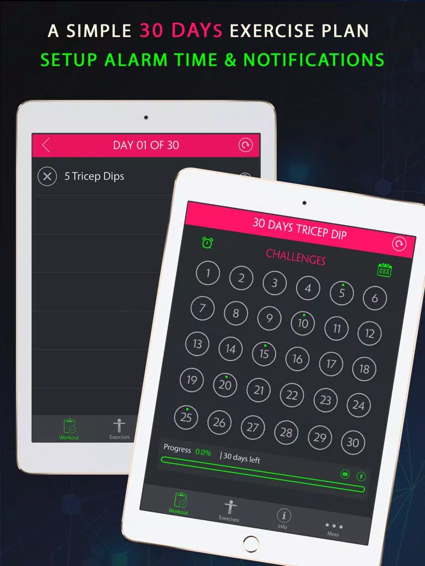 تصاویر 30 Day Tricep Dip Fitness Challenges Pro iPad