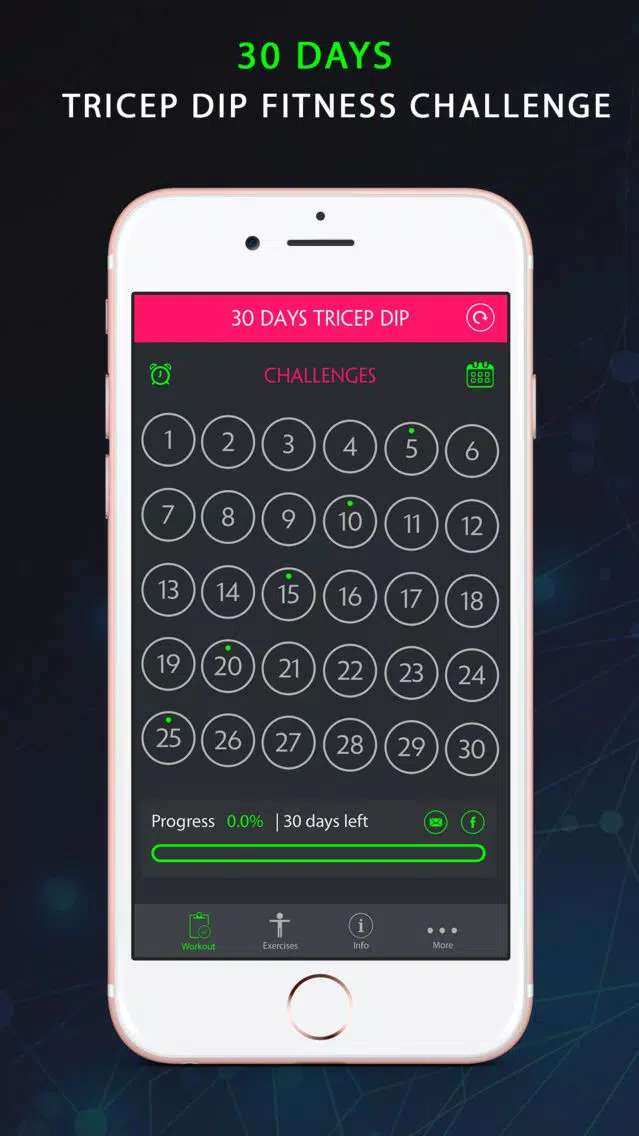 تصاویر 30 Day Tricep Dip Fitness Challenges Pro