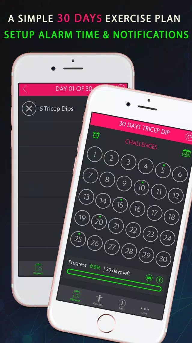 تصاویر 30 Day Tricep Dip Fitness Challenges Pro