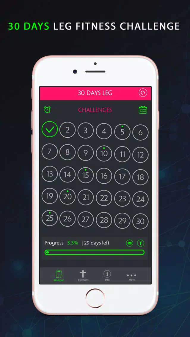 Скриншоты 30 Day Leg Fitness Challenges ~ Daily Workout Pro