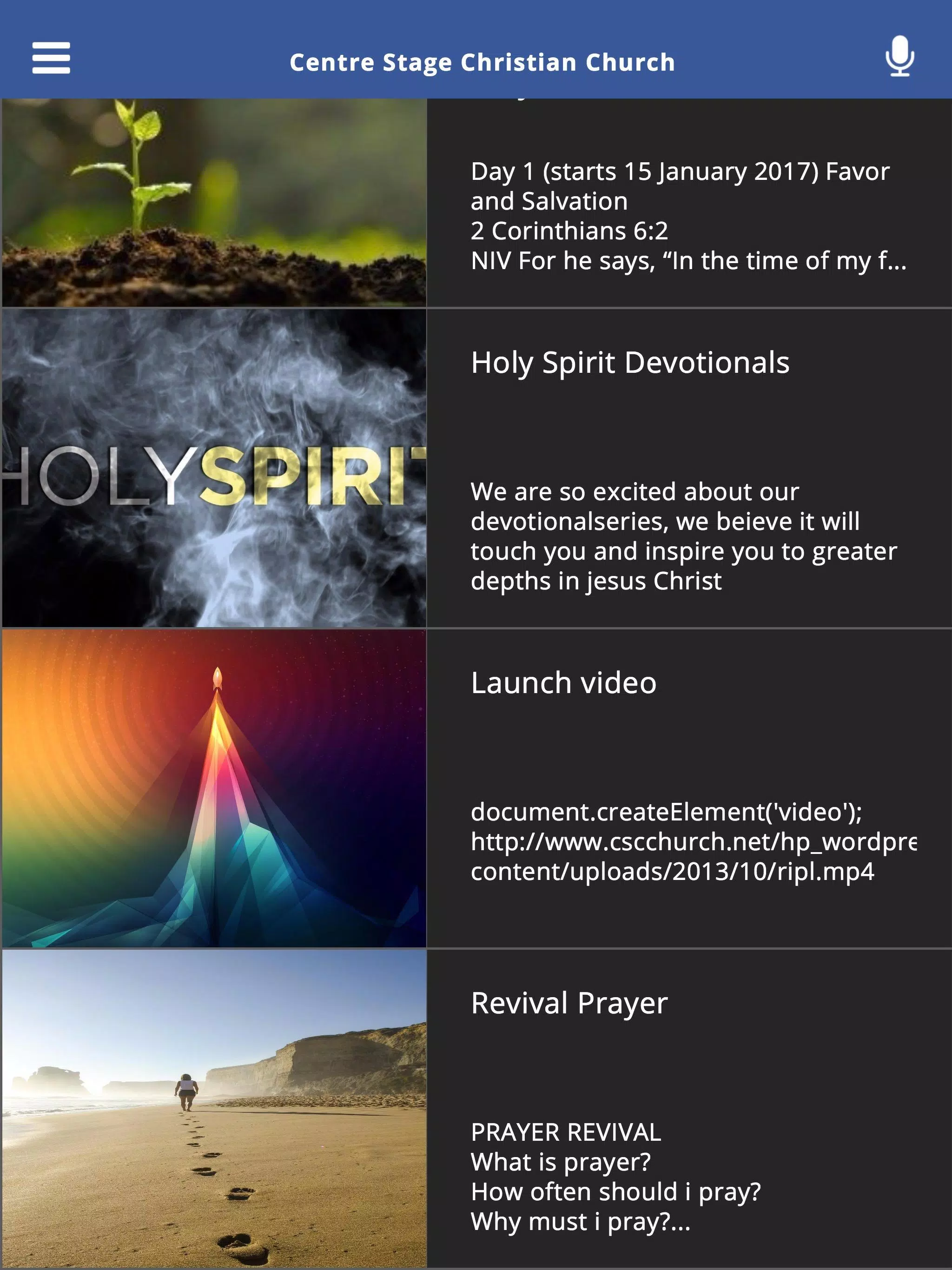 Centre Stage Christian Church Screenshots