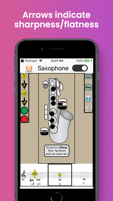 Saxophone Fingering & Tuning Screenshots