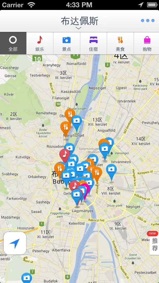 Budapest Offline Map(offline map, subway map, GPS, tourist attractions information) Screenshots