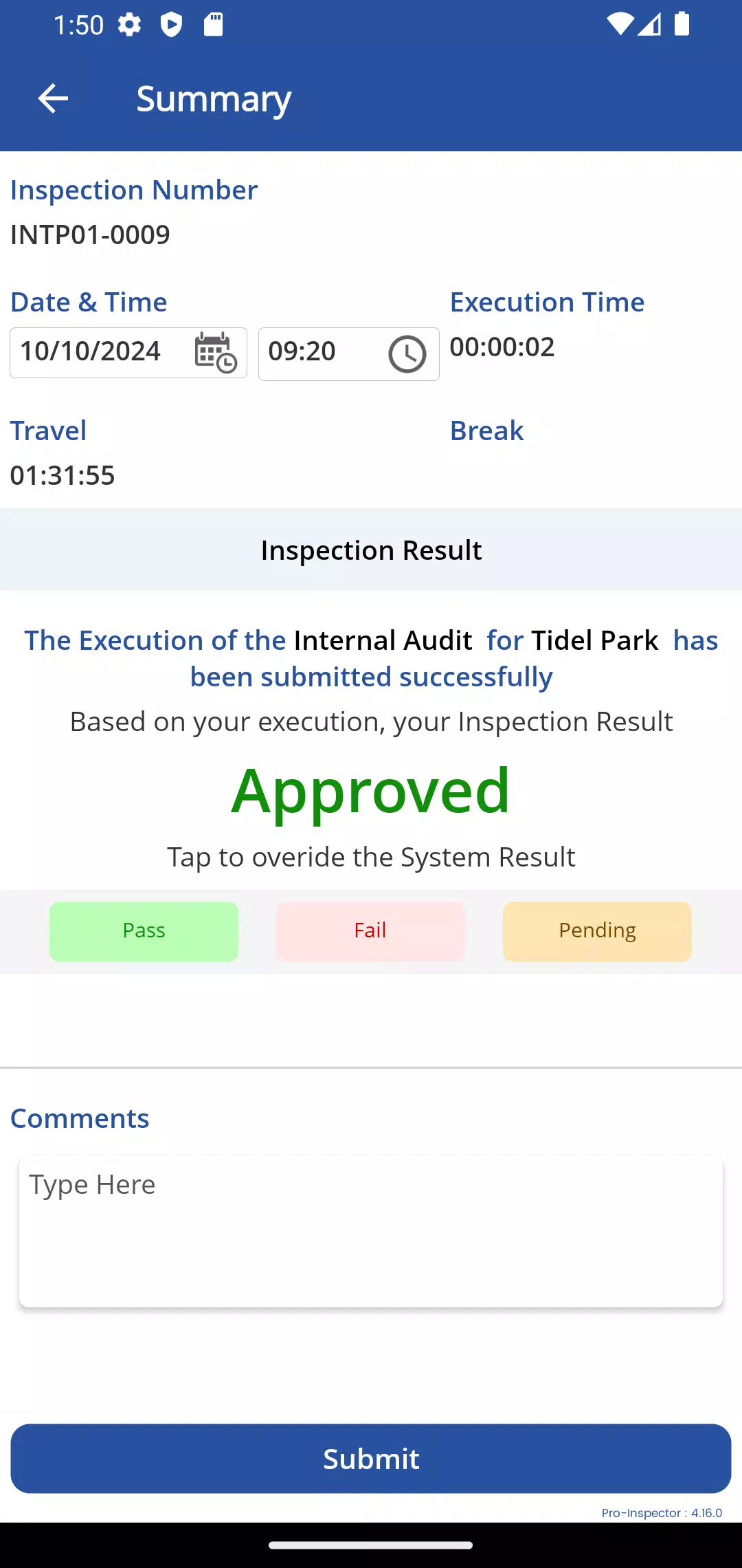Pro-Inspector Screenshots