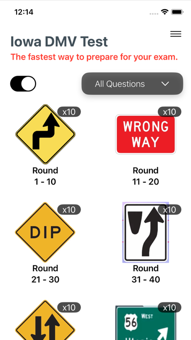 Iowa DMV Test 2024 Screenshots