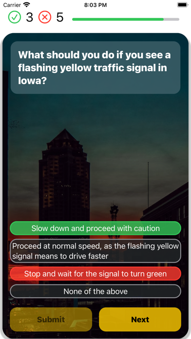Iowa DMV Test 2024 Screenshots