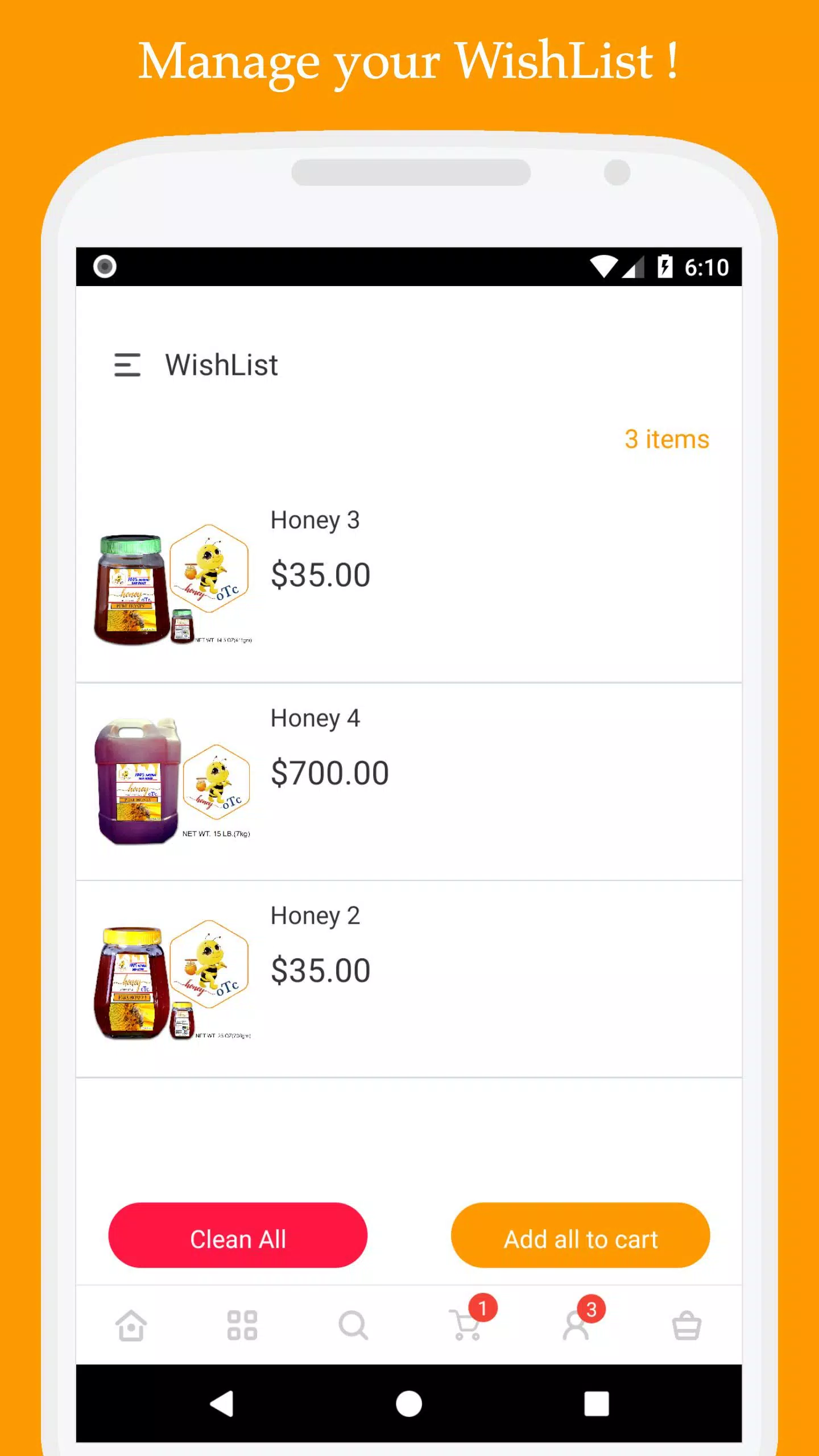 Captures d'écran de Honey oTc