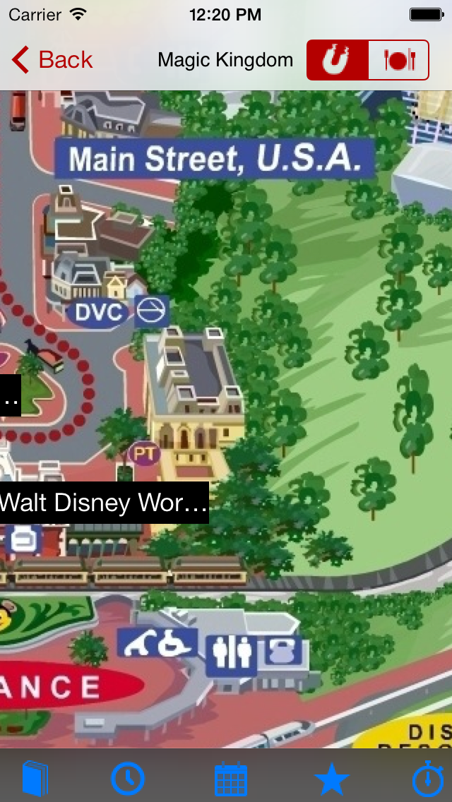 Ảnh chụp màn hình của All DisneyWorld Maps with wait time