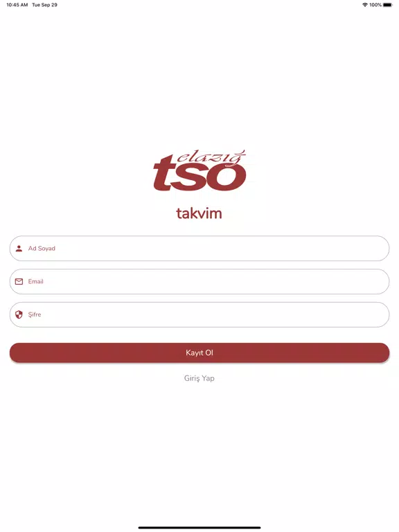 Elazığ TSO Takvim iPad Ekran Görüntüleri