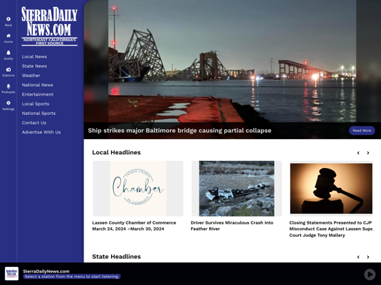 Sierra Daily News iPad Screenshots