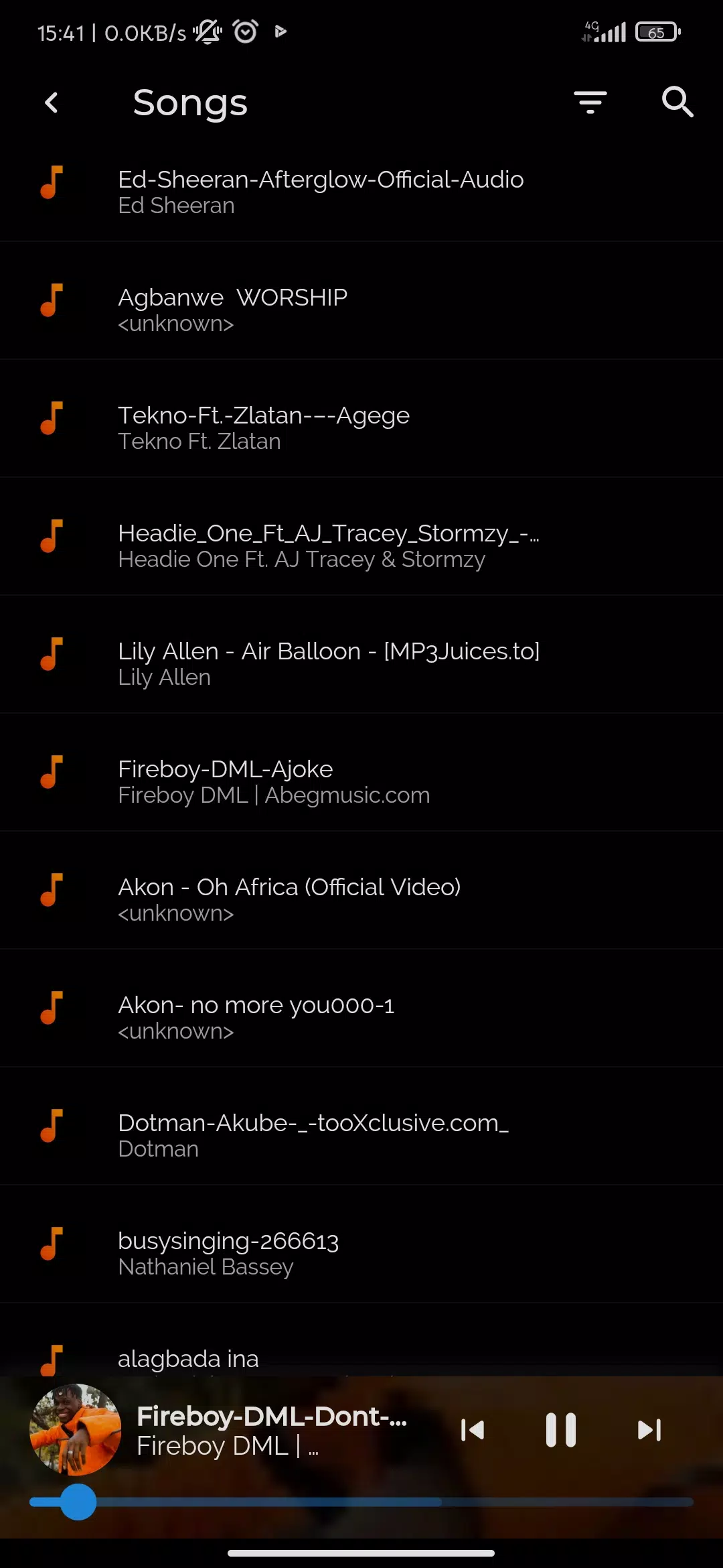 JI Music Player Screenshots