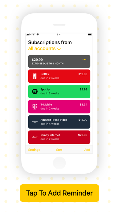 Track Subscriptions - DuesX Screenshots