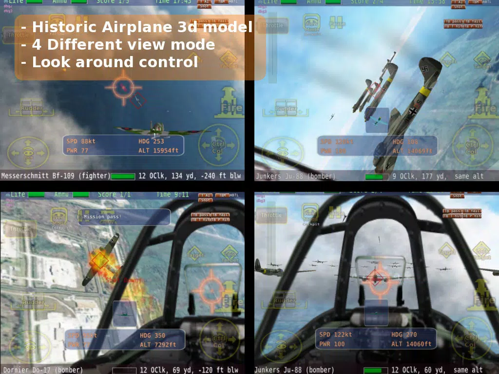 Capturas de tela do Air Battle of Britain HD Lite iPad 