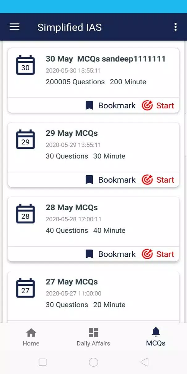 Simplified IAS Screenshots