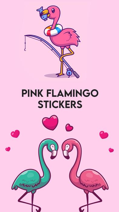 Pink Flamingo Stickers!! Screenshots