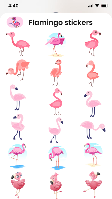 Pink Flamingo Stickers!! Screenshots