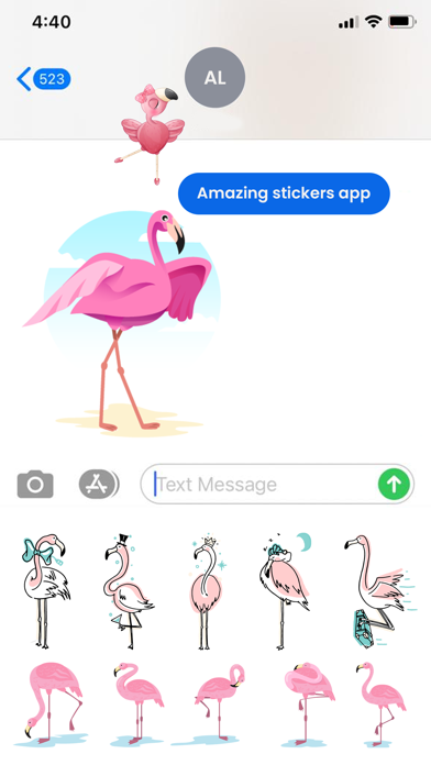Pink Flamingo Stickers!! Screenshots