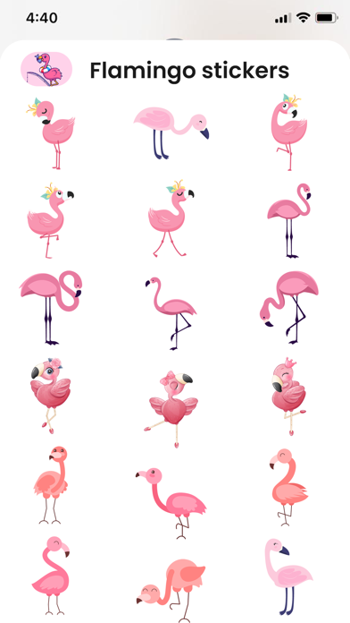 Pink Flamingo Stickers!! Screenshots