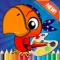 Bird Coloring Book for children age 1-10: Drawing & Coloring page games free for learning skill