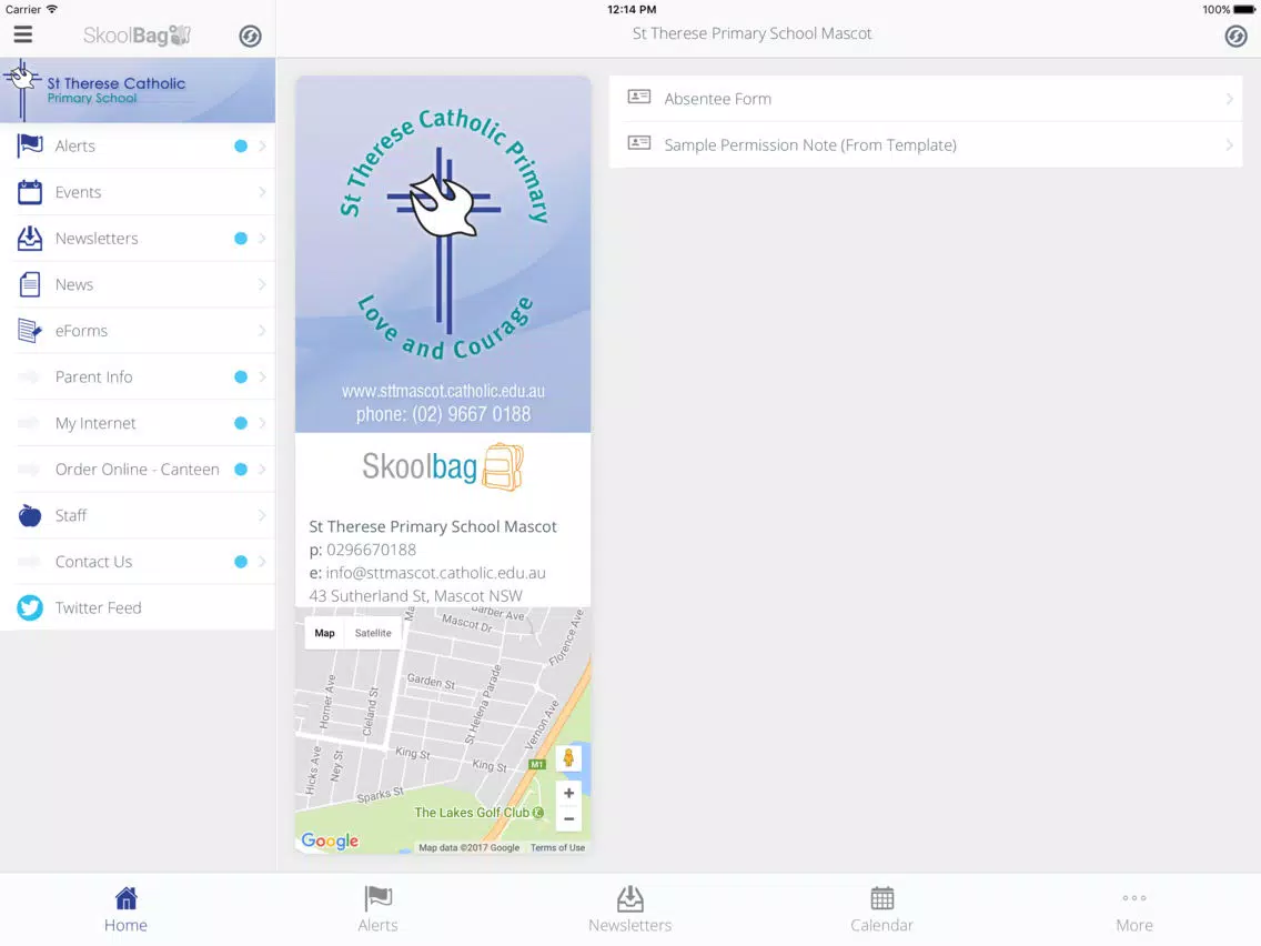 St Therese School Mascot - Skoolbag iPad Screenshots