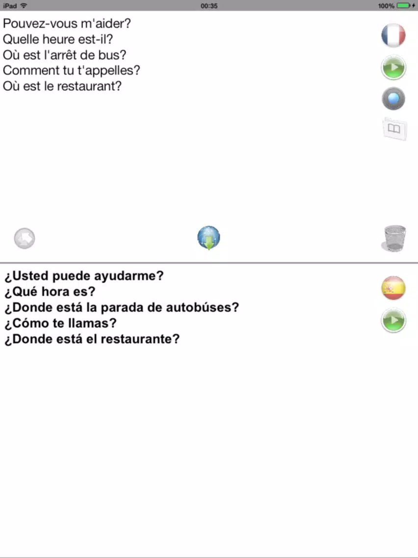 Fr-Es Offline Photo Translator and Dictionary with Voice - translate text and pictures without Internet between French and Spanish iPad Screenshots