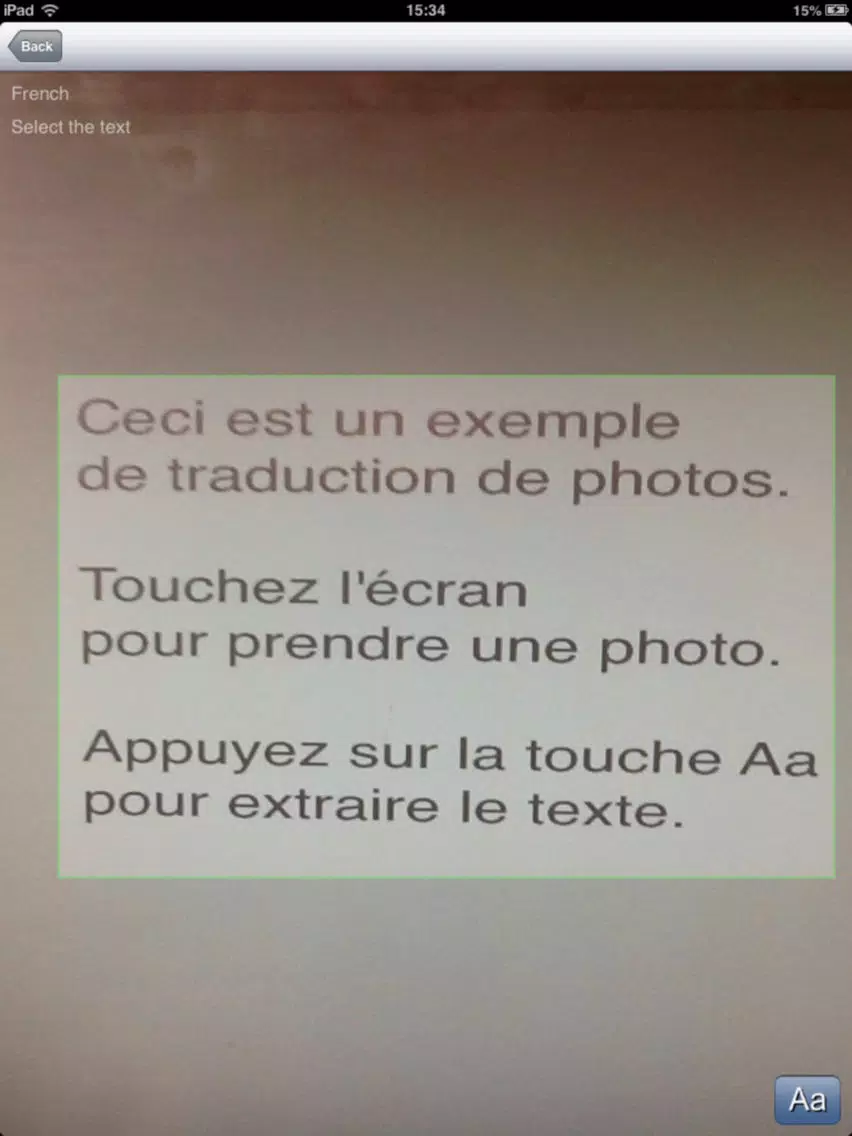 Fr-Es Offline Photo Translator and Dictionary with Voice - translate text and pictures without Internet between French and Spanish iPad Screenshots