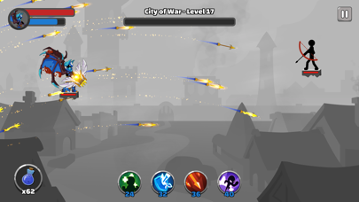 Capturas de tela do Stickfight Archer