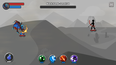 Capturas de tela do Stickfight Archer