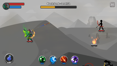 Capturas de tela do Stickfight Archer