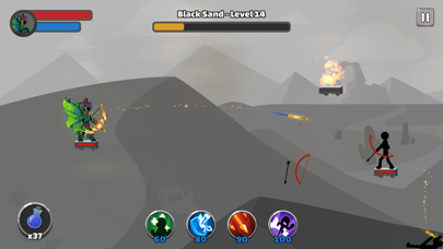 Capturas de tela do Stickfight Archer