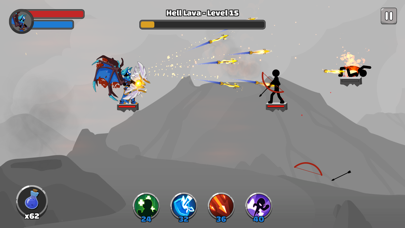 Capturas de tela do Stickfight Archer