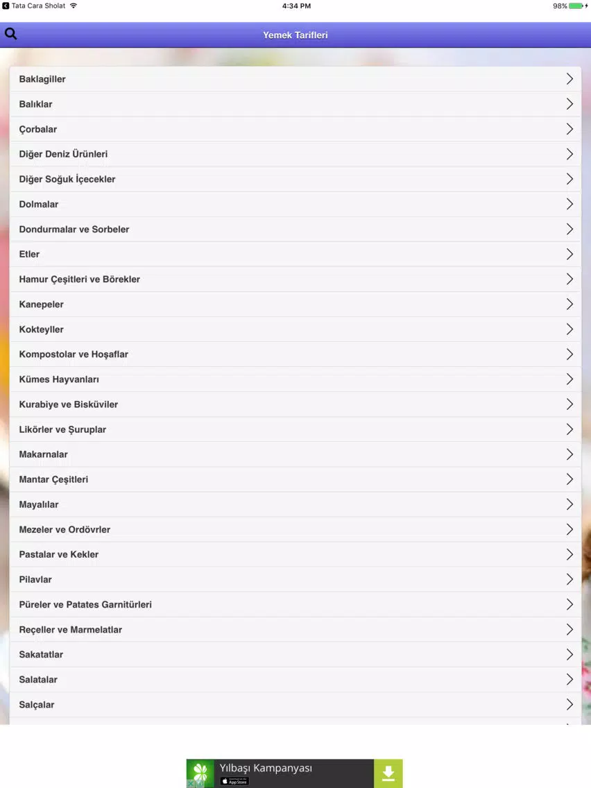 Yemek Tarifleri - Resimli iPad स्क्रीनशॉट