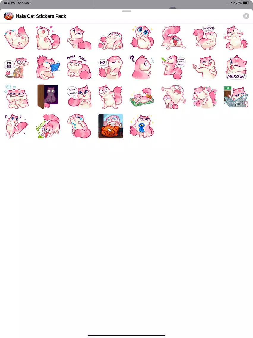 Nala Cat Stickers Pack iPad Screenshots
