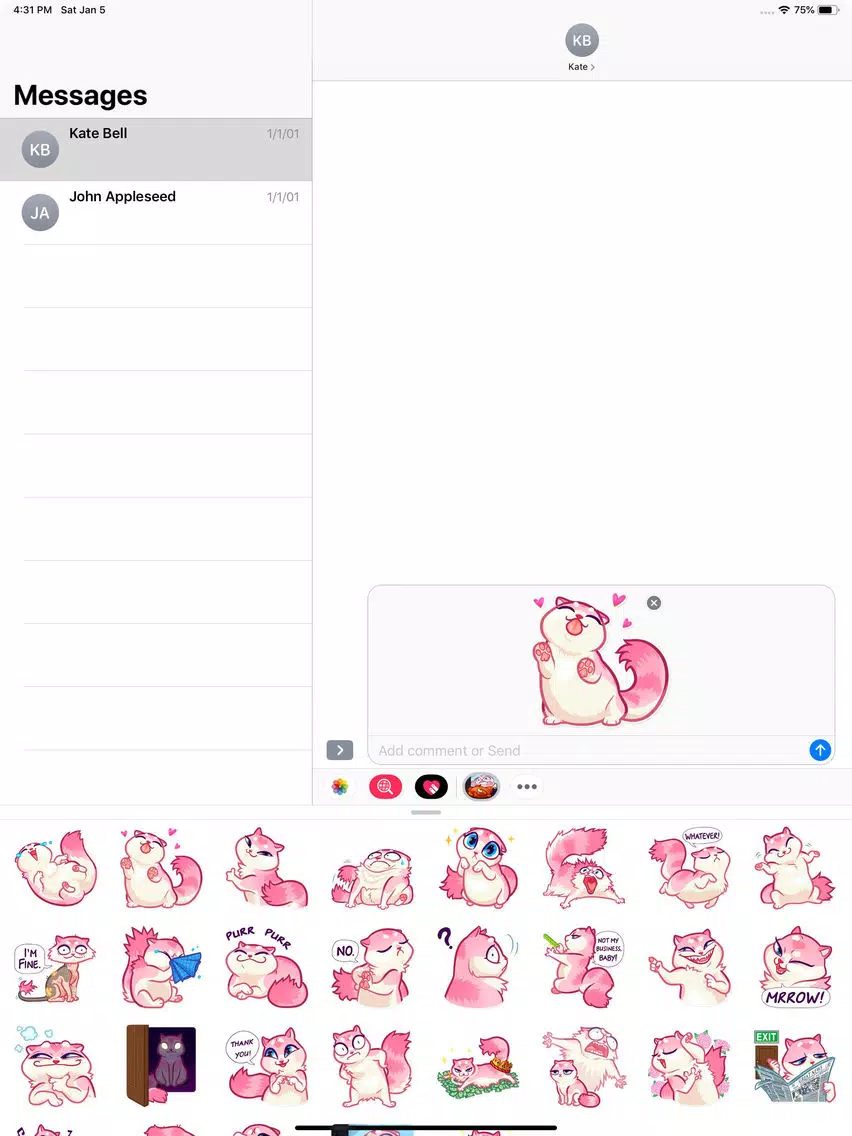 Nala Cat Stickers Pack iPad Screenshots