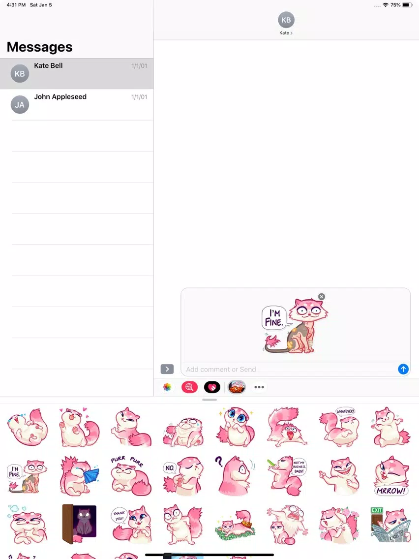 Nala Cat Stickers Pack iPad Screenshots