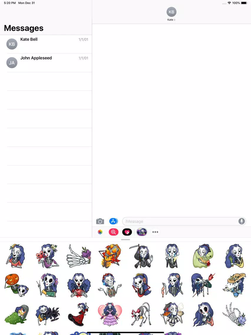 Skeleton Witch Stickers Pack iPad Screenshots
