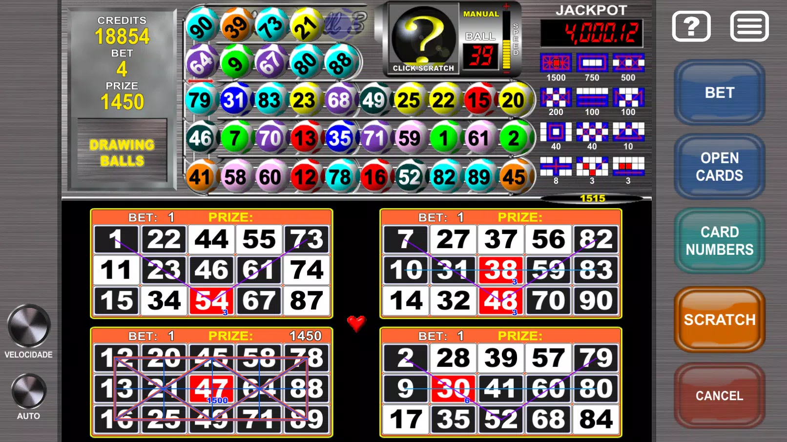Video Bingo Mega Ball Flex Screenshots