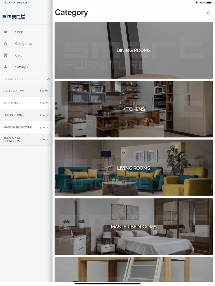 Capturas de pantalla de Smart Furniture App iPad