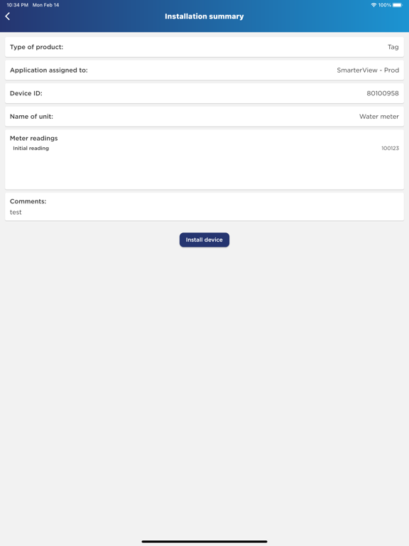 SmarterInstall iPad Screenshots