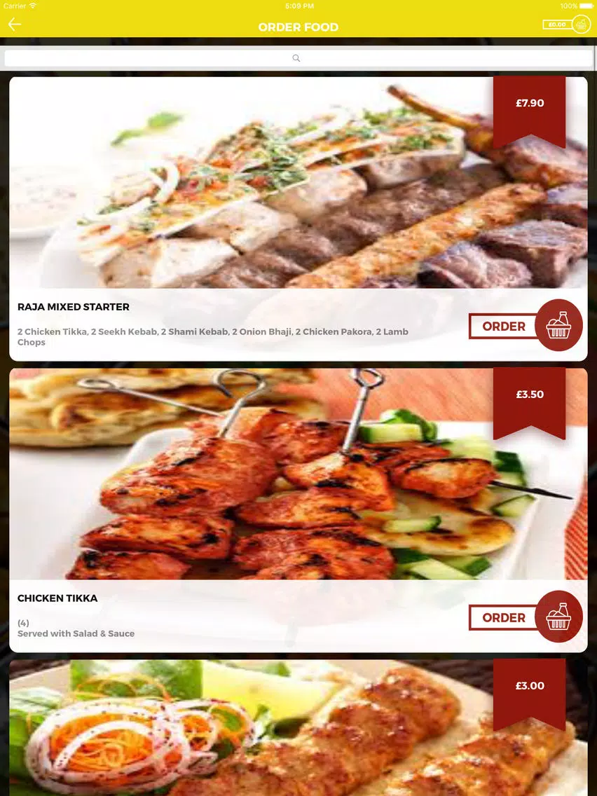 RAJAS DESI GRILL WAKEFIELD iPad Screenshots