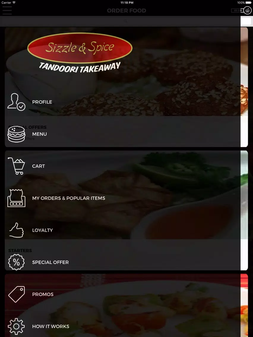 SIZZLE AND SPICE GLASGOW iPad Screenshots