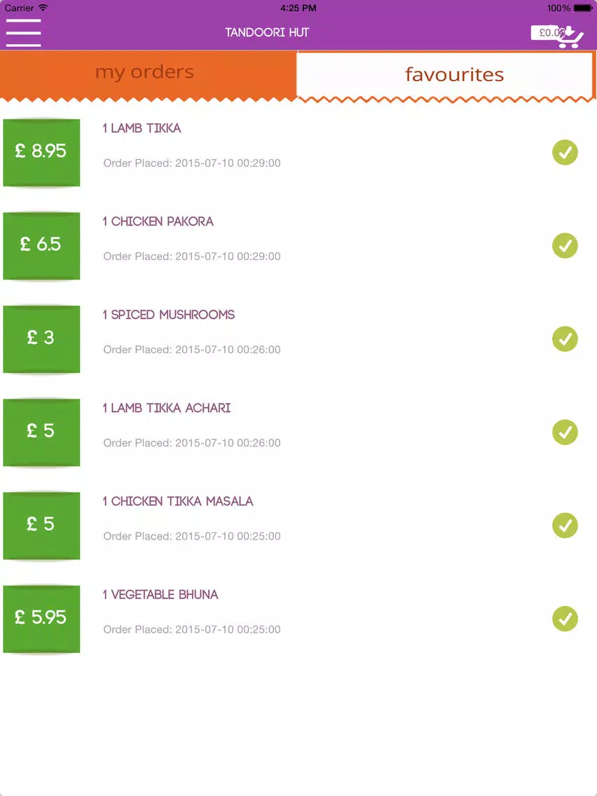 TANDOORI HUT HAMILTON iPad Screenshots