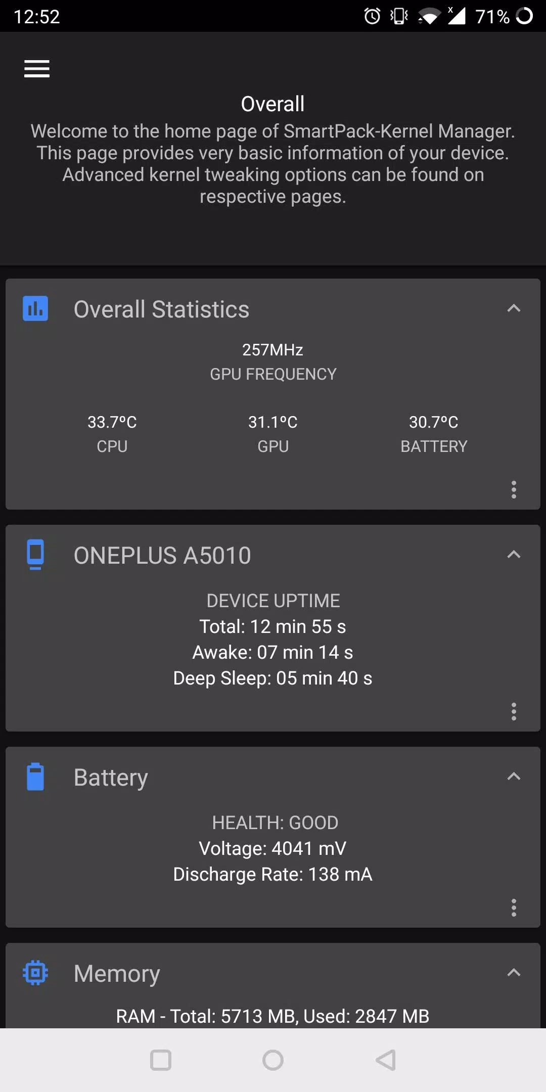 SmartPack-Kernel Manager Screenshots