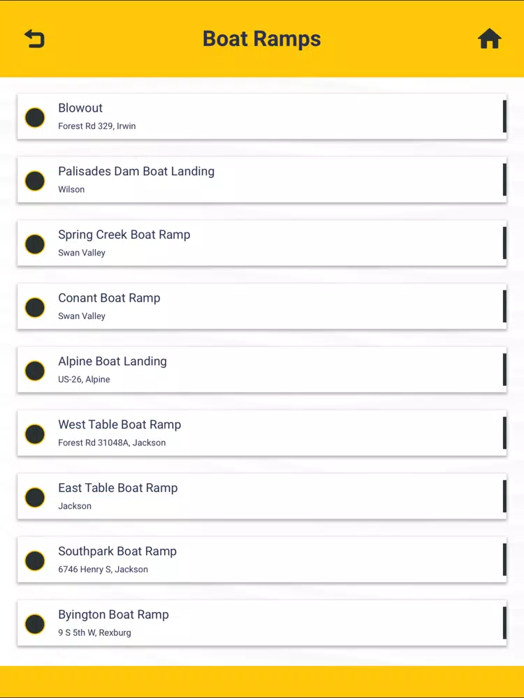 Idaho Boat Ramps & Fishing iPad Screenshots