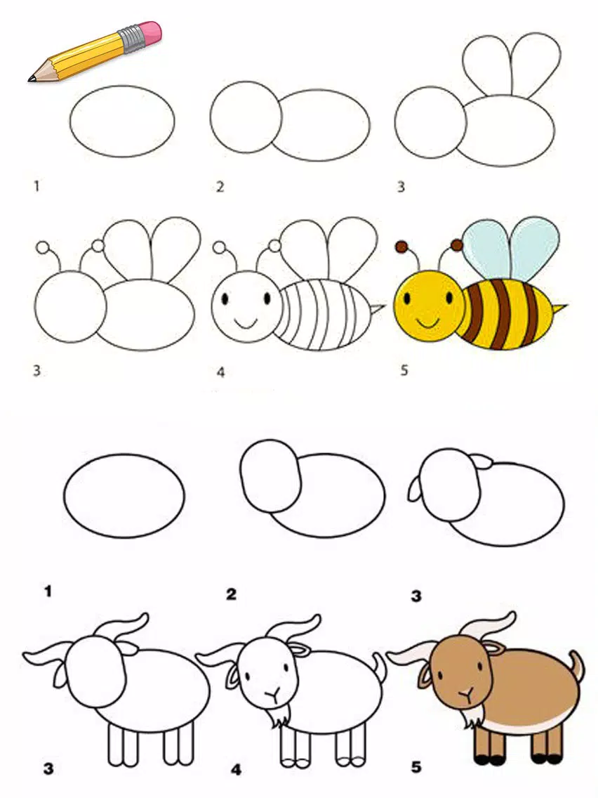 Learn Drawing Step By Step For Kids iPad Screenshots