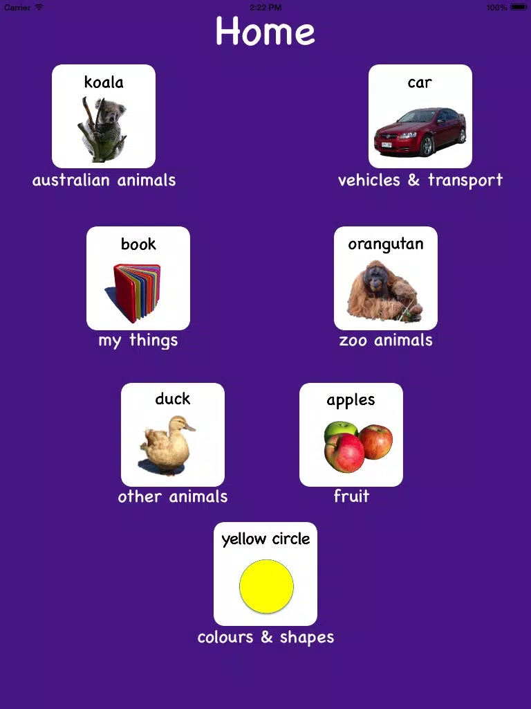 Australian Baby & Toddler Flash Cards iPad Screenshots