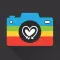 Snap Cam - Create photo with text caption in multicolor for Snapchat