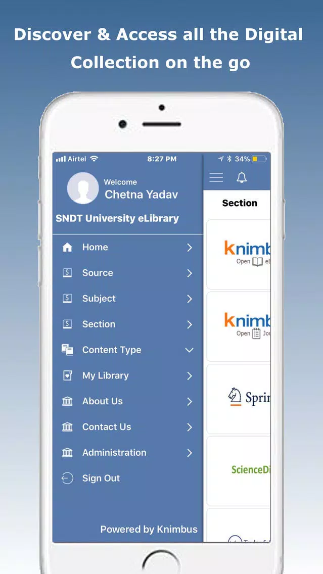 SNDT eLibrary Screenshots